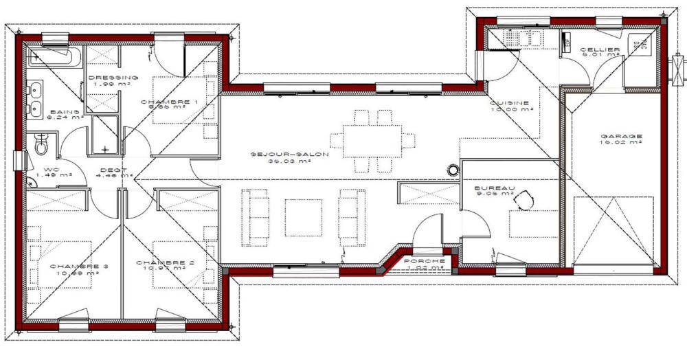 Programme terrain + maison à Nogaro en Gers (32) de 105 m² à vendre au prix de 223900€ - 1