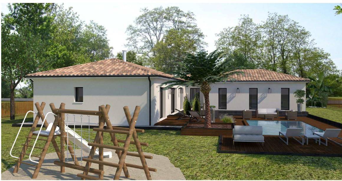 Programme terrain + maison à Ludon-Médoc en Gironde (33) de 170 m² à vendre au prix de 730000€ - 1