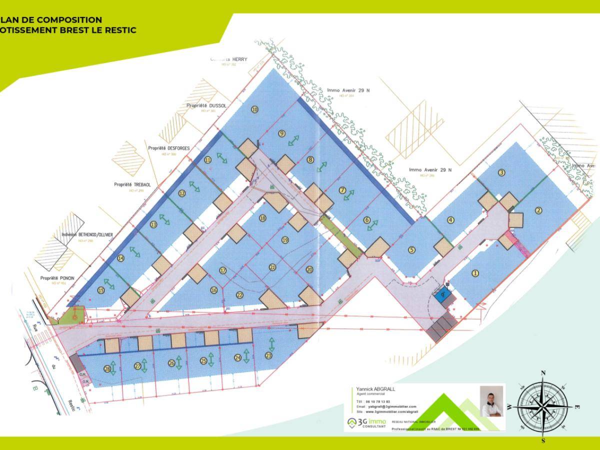 Terrain seul à Brest en Finistère (29) de 226 m² à vendre au prix de 50900€ - 2