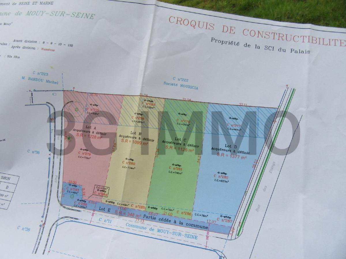 Terrain seul à Provins en Seine-et-Marne (77) de 1128 m² à vendre au prix de 45000€ - 2