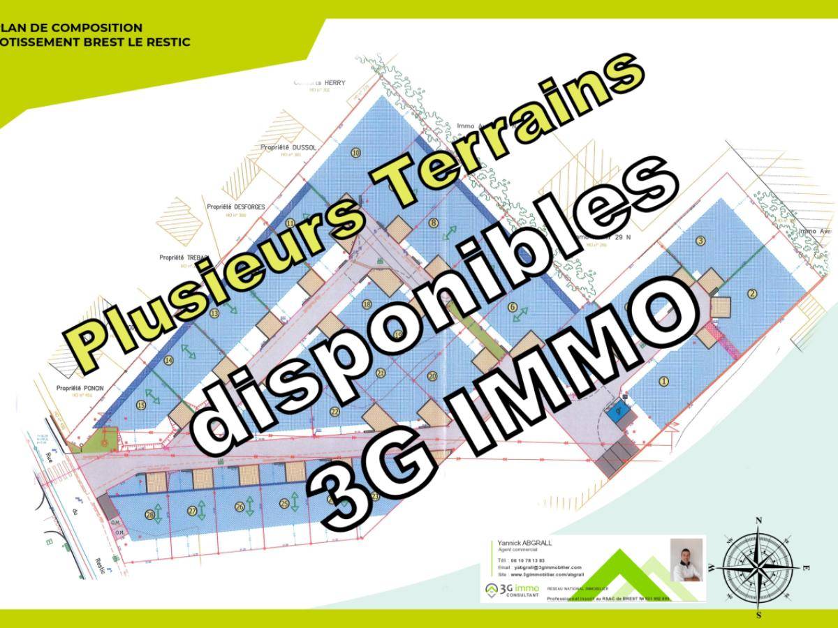 Terrain seul à Brest en Finistère (29) de 226 m² à vendre au prix de 50900€ - 1