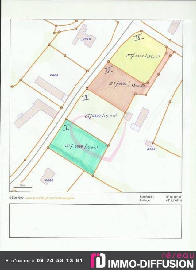 Terrain seul à Souleuvre en Bocage en Calvados (14) de 1500 m² à vendre au prix de 35000€