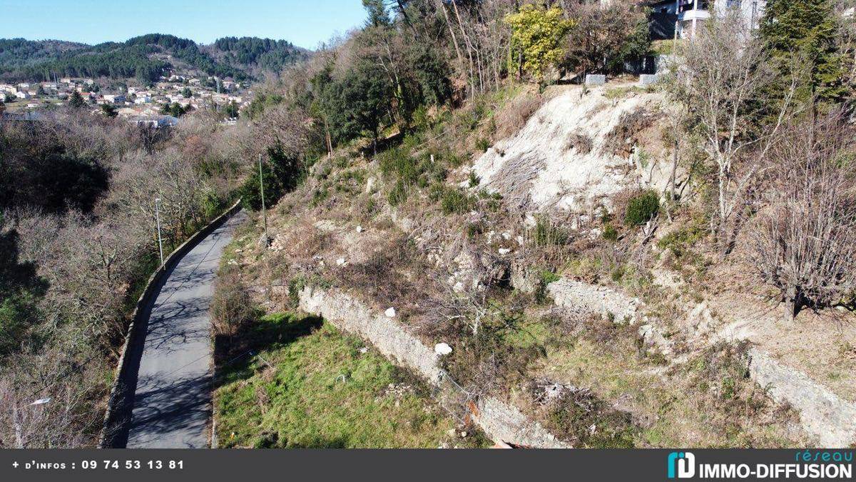 Terrain seul à Aubenas en Ardèche (07) de 1879 m² à vendre au prix de 85000€ - 1