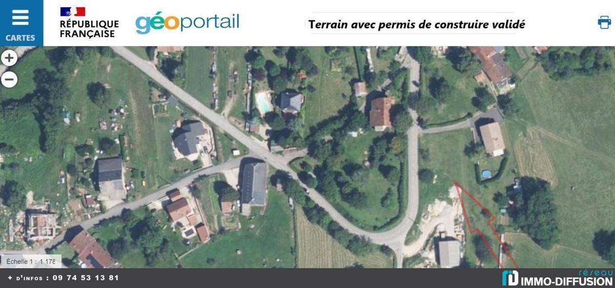 Terrain seul à Arvière-en-Valromey en Ain (01) de 1479 m² à vendre au prix de 85000€ - 3