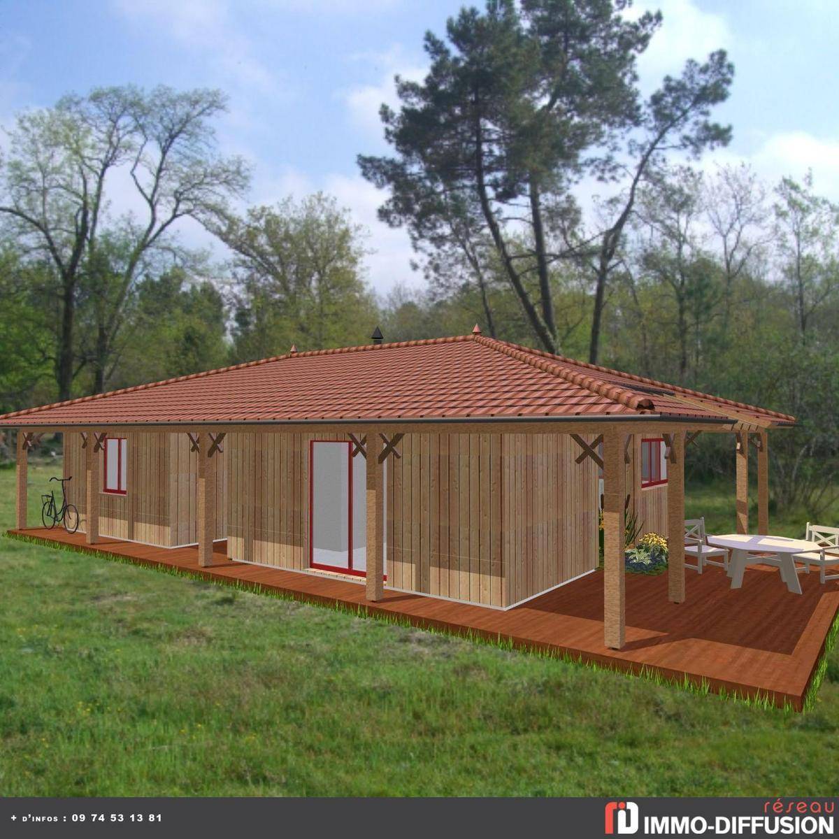 Terrain seul à Roaillan en Gironde (33) de 846 m² à vendre au prix de 64900€ - 1