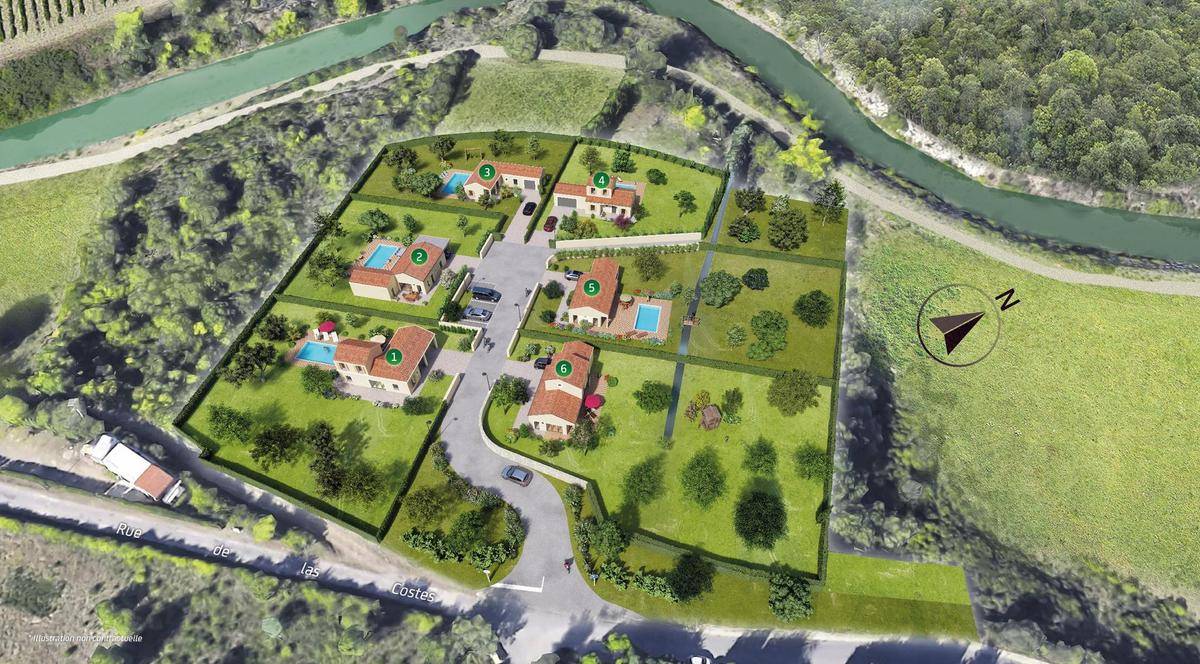 Terrain seul à Castelnou en Pyrénées-Orientales (66) de 1383 m² à vendre au prix de 230000€ - 1
