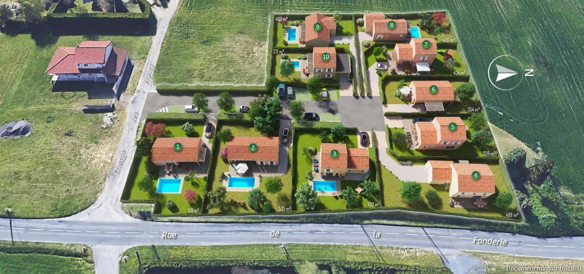 Terrain seul à Simandres en Rhône (69) de 431 m² à vendre au prix de 260000€ - 1
