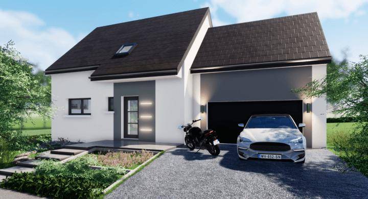 Programme terrain + maison à Brumath en Bas-Rhin (67) de 300 m² à vendre au prix de 305950€ - 1