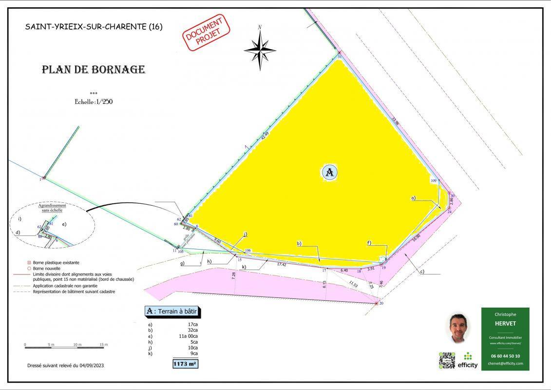Terrain seul à Saint-Yrieix-sur-Charente en Charente (16) de 1173 m² à vendre au prix de 69900€ - 2