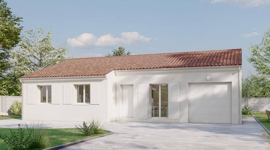 Programme terrain + maison à Archingeay en Charente-Maritime (17) de 638 m² à vendre au prix de 212750€ - 1