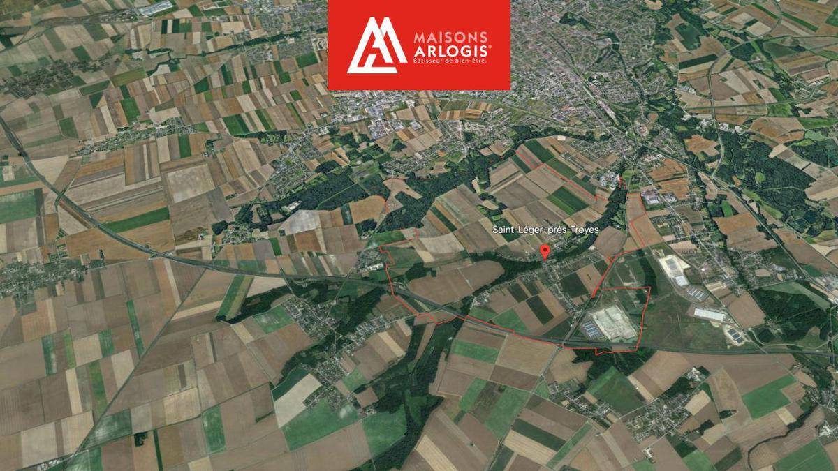 Terrain seul à Saint-Léger-près-Troyes en Aube (10) de 840 m² à vendre au prix de 88000€ - 2