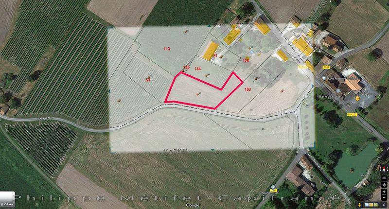 Terrain seul à Mortiers en Charente-Maritime (17) de 3469 m² à vendre au prix de 35900€ - 2