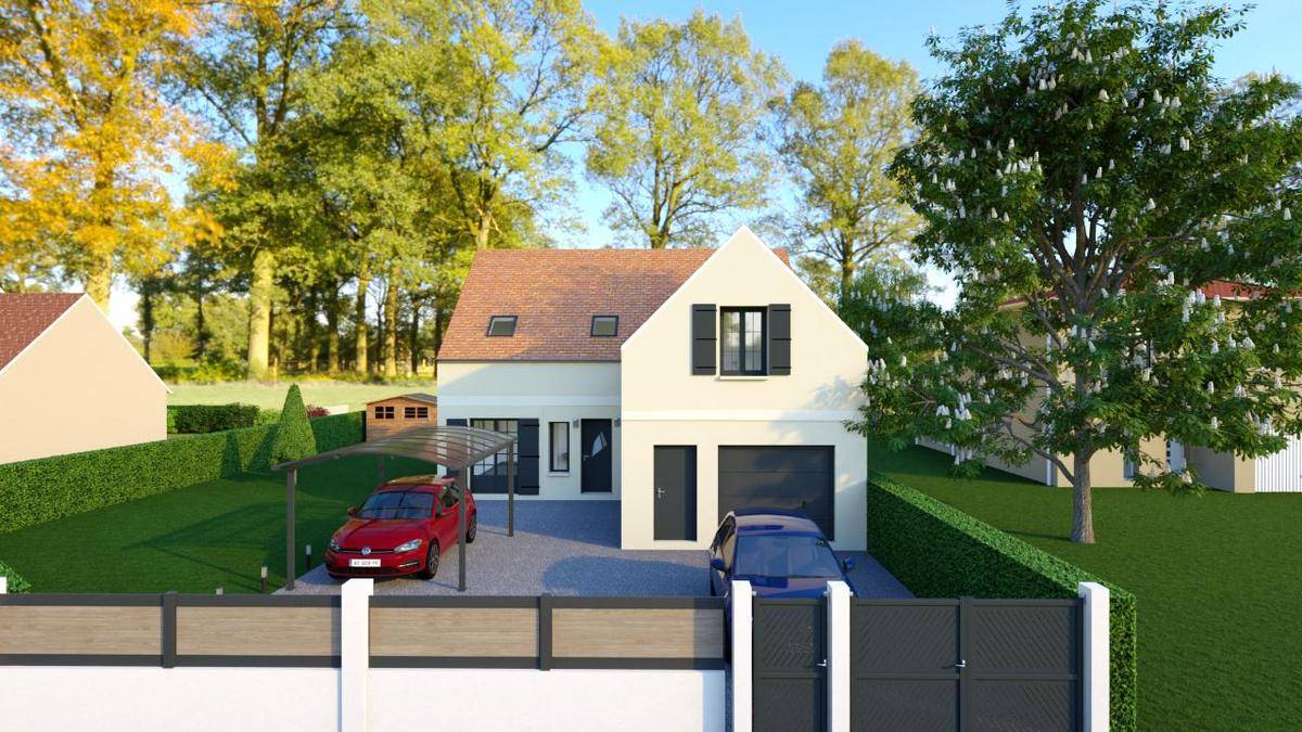 Programme terrain + maison à Longuesse en Val-d'Oise (95) de 365 m² à vendre au prix de 488335€ - 1
