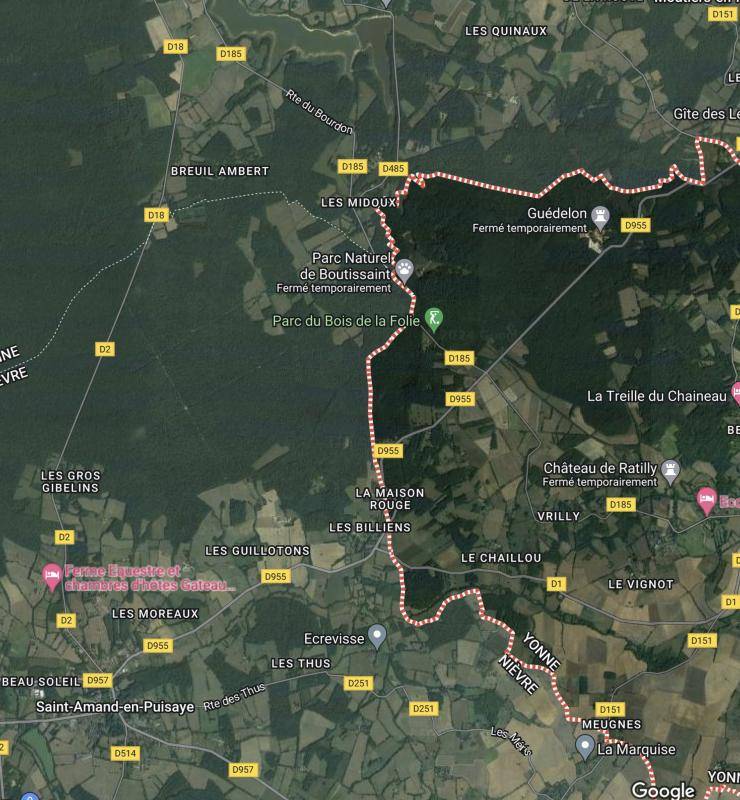 Terrain seul à Treigny-Perreuse-Sainte-Colombe en Yonne (89) de 83699 m² à vendre au prix de 400000€ - 2