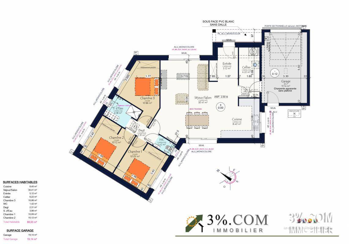 Programme terrain + maison à Angers en Maine-et-Loire (49) de 108 m² à vendre au prix de 387900€ - 2