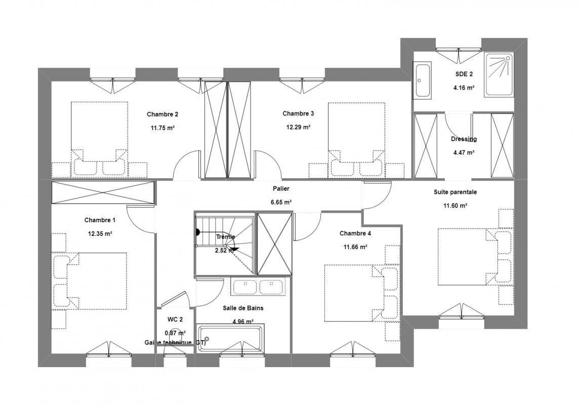 Programme terrain + maison à Crouy-sur-Ourcq en Seine-et-Marne (77) de 620 m² à vendre au prix de 462650€ - 4
