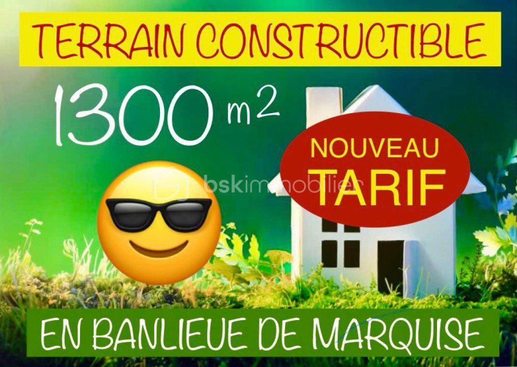 Terrain seul à Marquise en Pas-de-Calais (62) de 1264 m² à vendre au prix de 63000€ - 1