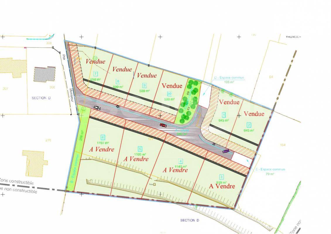 Terrain seul à Sancey en Doubs (25) de 1140 m² à vendre au prix de 48000€ - 2