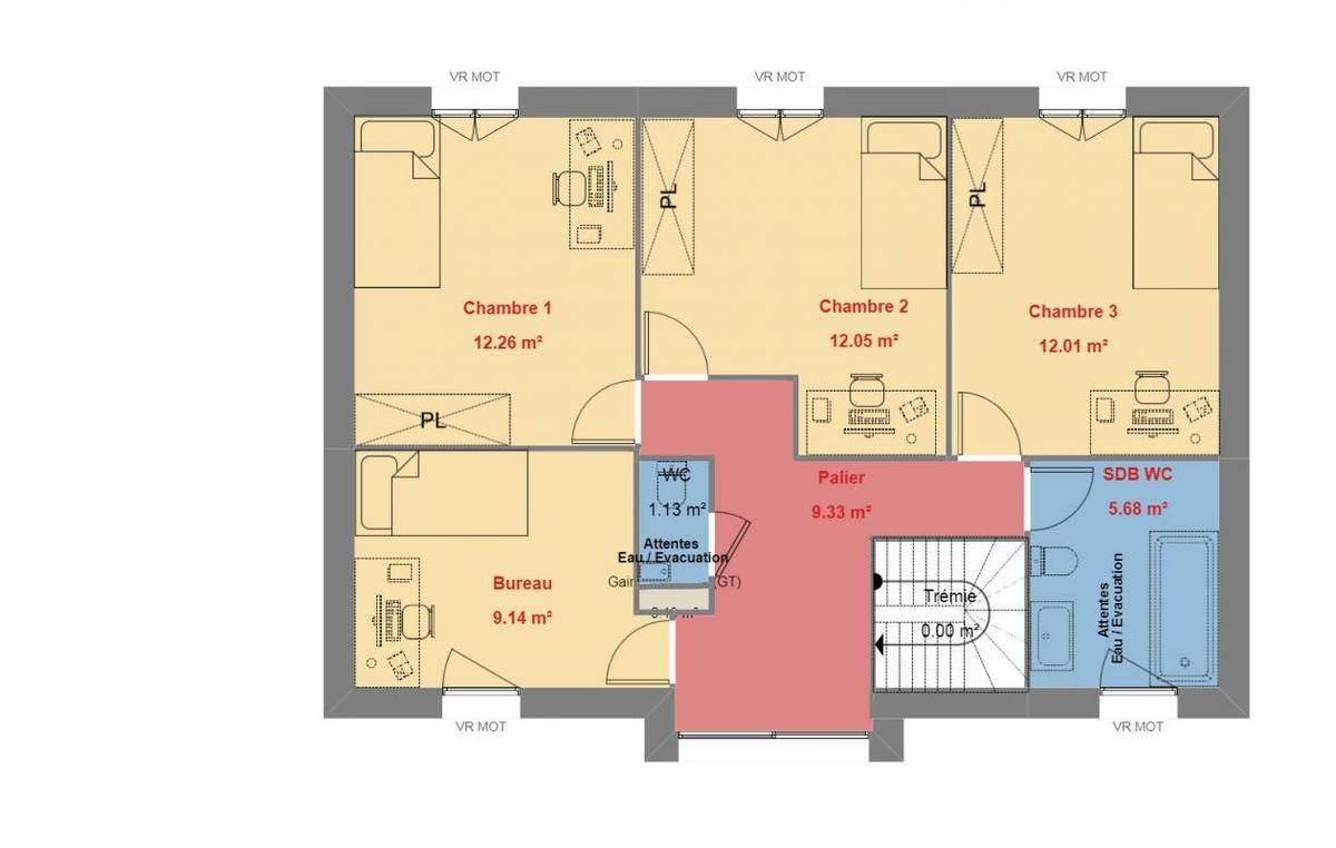 Programme terrain + maison à Champs-sur-Marne en Seine-et-Marne (77) de 322 m² à vendre au prix de 492634€ - 4