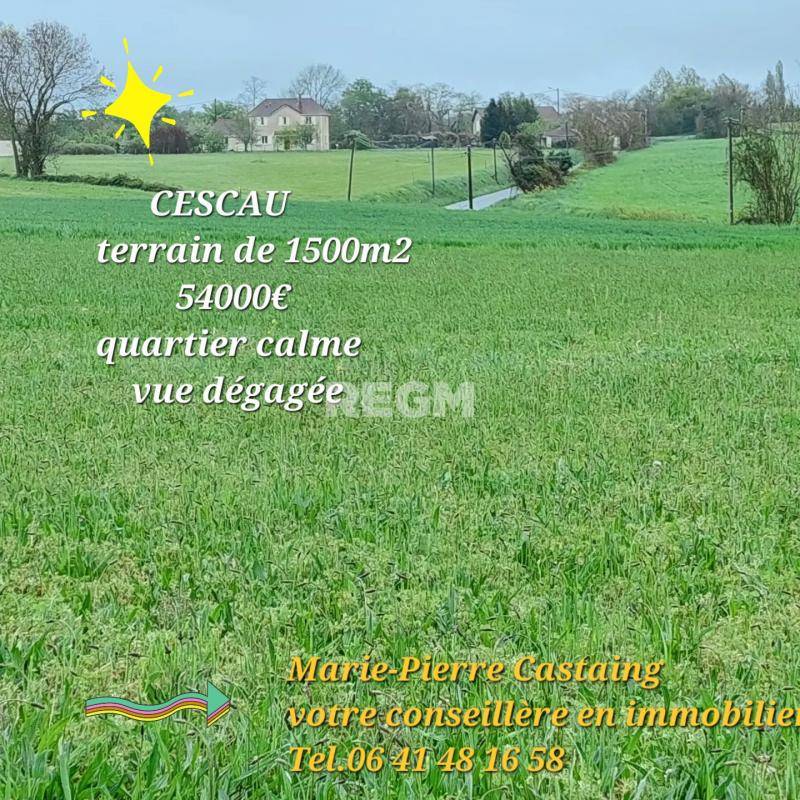 Terrain seul à Cescau en Pyrénées-Atlantiques (64) de 1490 m² à vendre au prix de 54000€