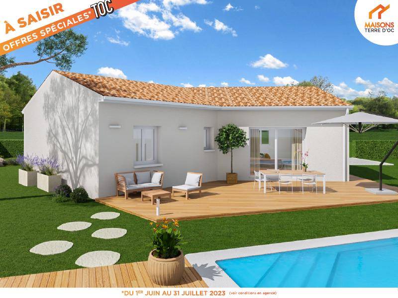 Programme terrain + maison à Saint-Geniès-Bellevue en Haute-Garonne (31) de 90 m² à vendre au prix de 347800€ - 1
