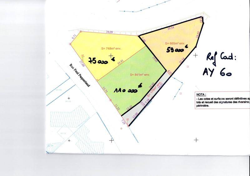 Terrain seul à Nuits-Saint-Georges en Côte-d'Or (21) de 841 m² à vendre au prix de 110000€ - 2
