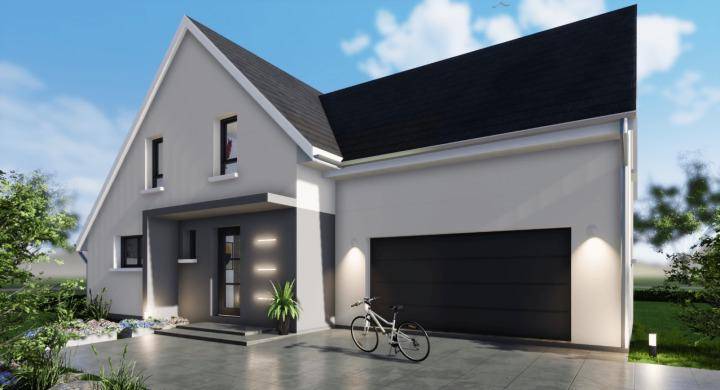 Programme terrain + maison à Bernwiller en Haut-Rhin (68) de 641 m² à vendre au prix de 448700€ - 1