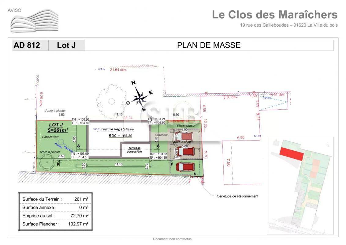 Terrain seul à La Ville-du-Bois en Essonne (91) de 261 m² à vendre au prix de 169800€ - 3