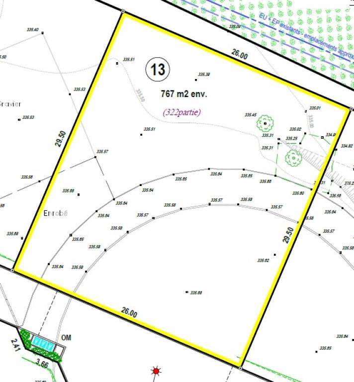 Terrain seul à Montbéliard en Doubs (25) de 767 m² à vendre au prix de 65500€ - 2