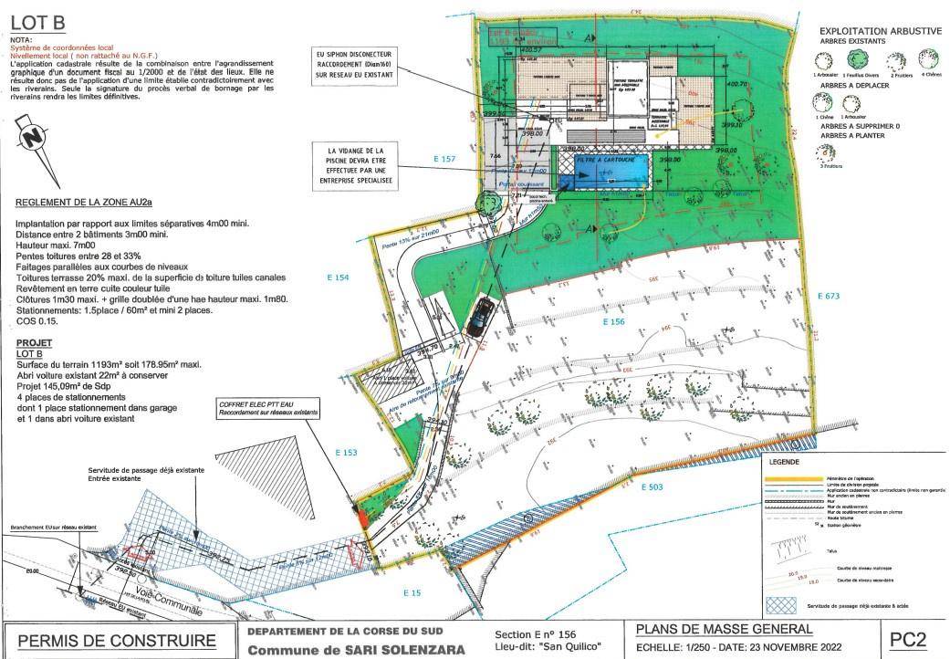 Terrain seul à Sari-Solenzara en Corse-du-Sud (2A) de 1193 m² à vendre au prix de 275000€ - 2