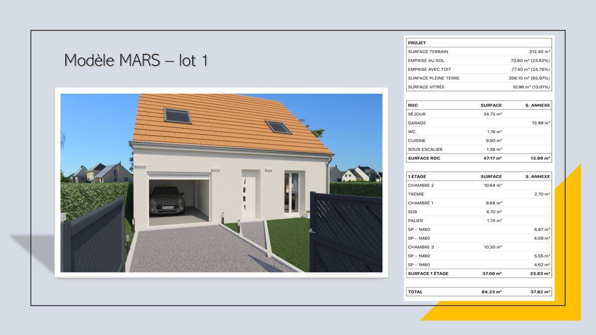 Terrain seul à Houdan en Yvelines (78) de 312 m² à vendre au prix de 69200€ - 3