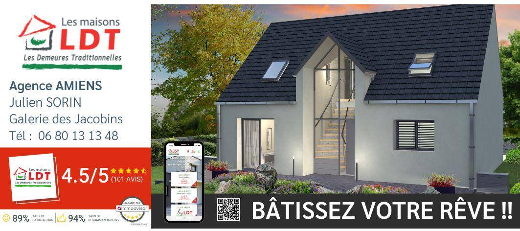 Programme terrain + maison à Amiens en Somme (80) de 127 m² à vendre au prix de 238079€ - 3