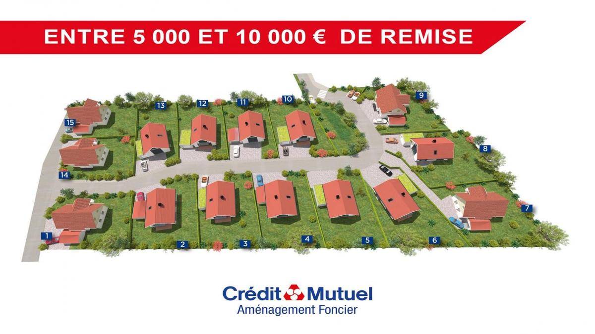 Terrain seul à La Vèze en Doubs (25) de 581 m² à vendre au prix de 78000€ - 1