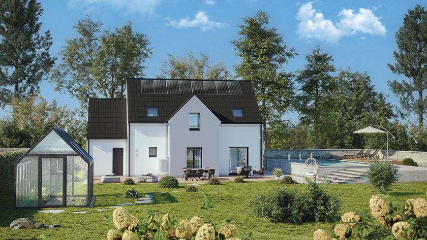 Programme terrain + maison à Aubergenville en Yvelines (78) de 1043 m² à vendre au prix de 382000€ - 1