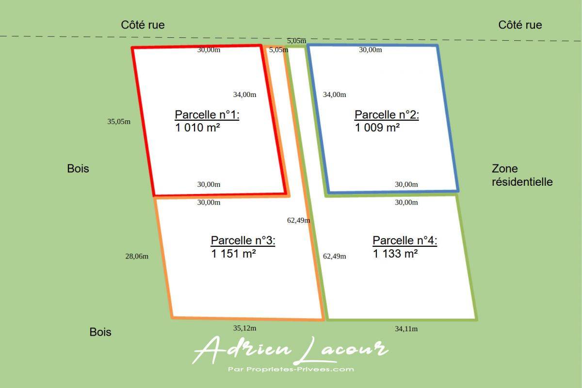 Terrain seul à Pruniers-en-Sologne en Loir-et-Cher (41) de 1009 m² à vendre au prix de 32990€ - 2