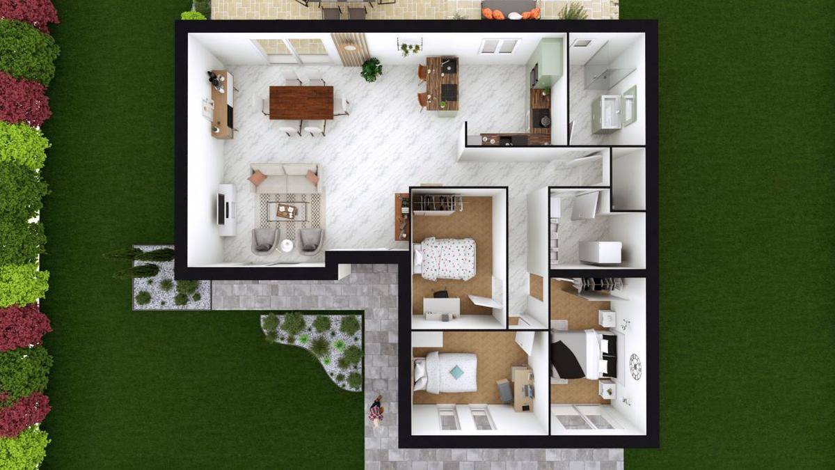 Programme terrain + maison à Saint-Léger-lès-Domart en Somme (80) de 101 m² à vendre au prix de 237622€ - 4