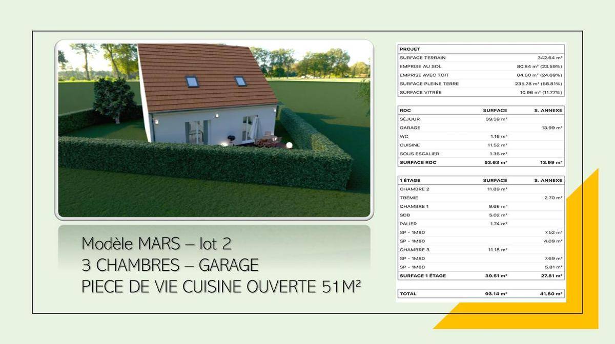 Terrain seul à Houdan en Yvelines (78) de 342 m² à vendre au prix de 69200€ - 3
