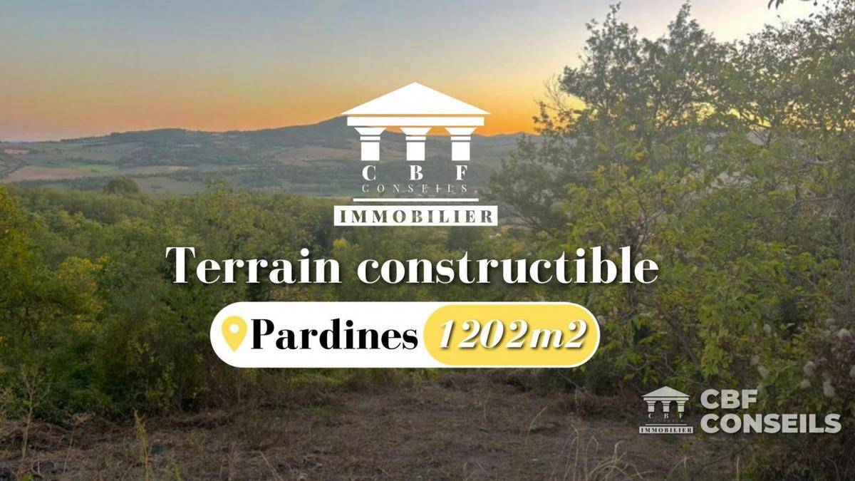 Terrain seul à Pardines en Puy-de-Dôme (63) de 1202 m² à vendre au prix de 74949€ - 1
