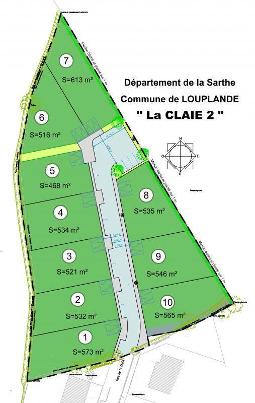 Terrain seul à Louplande en Sarthe (72) de 535 m² à vendre au prix de 44500€