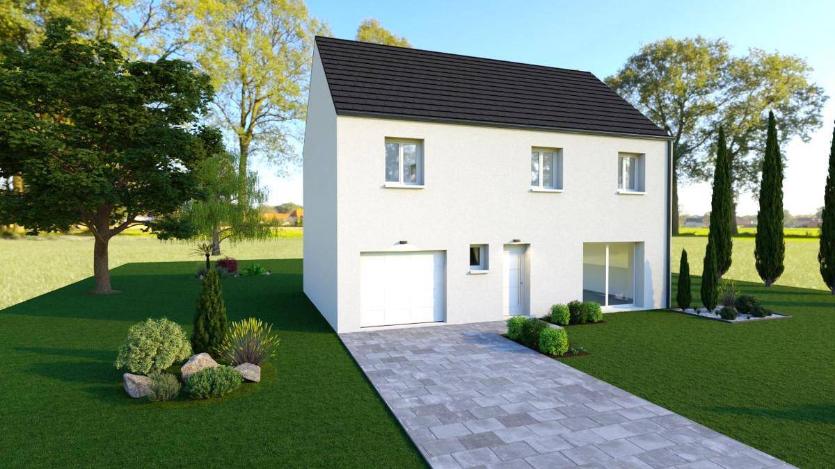 Programme terrain + maison à Provins en Seine-et-Marne (77) de 93 m² à vendre au prix de 266200€ - 1