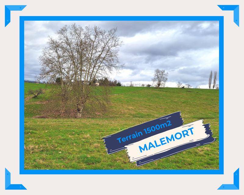 Terrain seul à Malemort en Corrèze (19) de 1500 m² à vendre au prix de 46700€ - 1