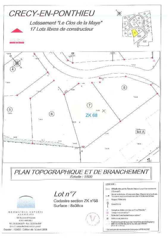 Terrain seul à Crécy-en-Ponthieu en Somme (80) de 838 m² à vendre au prix de 38900€ - 3