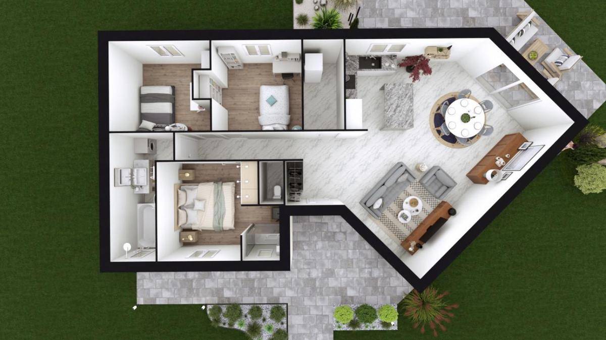Programme terrain + maison à Drancy en Seine-Saint-Denis (93) de 299 m² à vendre au prix de 333600€ - 2