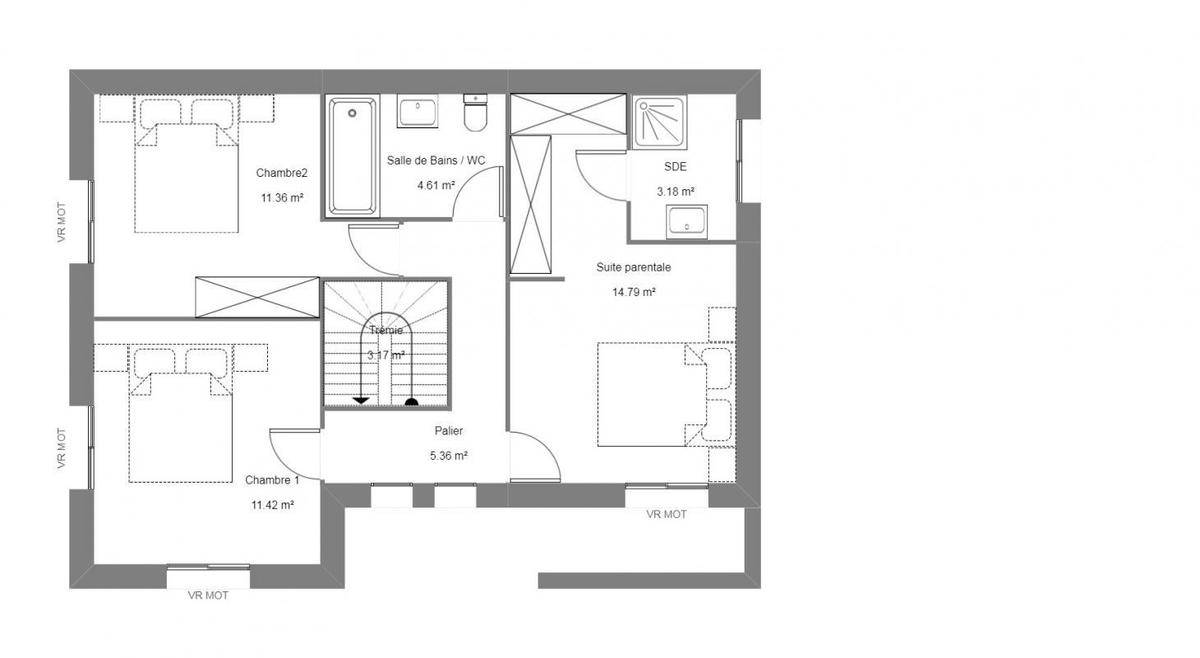 Programme terrain + maison à Montfermeil en Seine-Saint-Denis (93) de 509 m² à vendre au prix de 374600€ - 4