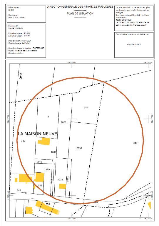 Terrain seul à Méry-sur-Cher en Cher (18) de 5709 m² à vendre au prix de 32500€ - 3