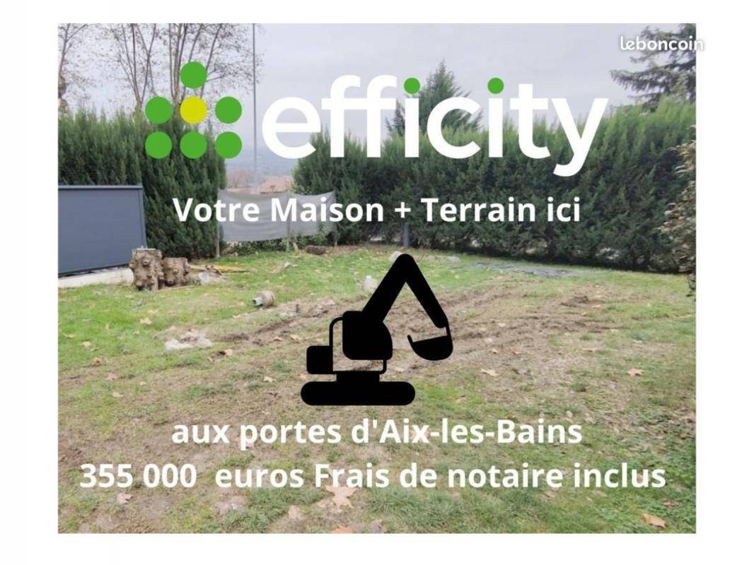 Terrain seul à Grésy-sur-Aix en Savoie (73) de 400 m² à vendre au prix de 120000€ - 1
