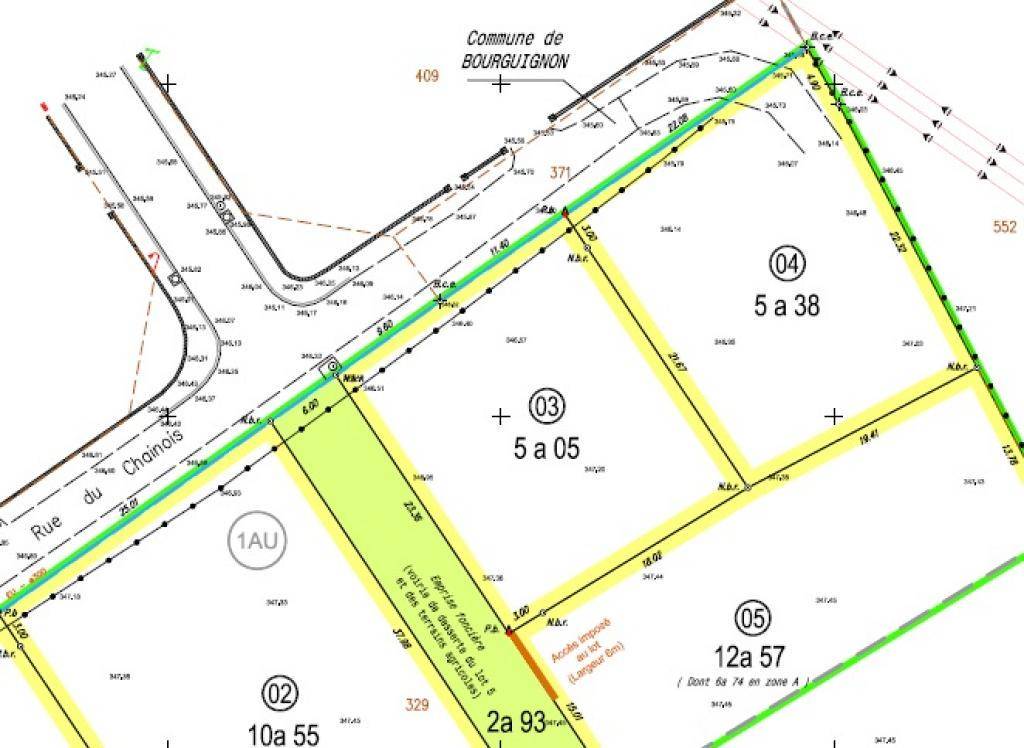 Terrain seul à Bourguignon en Doubs (25) de 500 m² à vendre au prix de 57500€ - 3