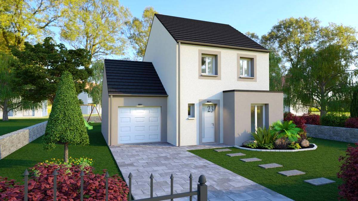 Programme terrain + maison à Coubron en Seine-Saint-Denis (93) de 151 m² à vendre au prix de 292385€ - 1