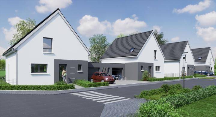 Programme terrain + maison à Habsheim en Haut-Rhin (68) de 265 m² à vendre au prix de 355500€ - 2