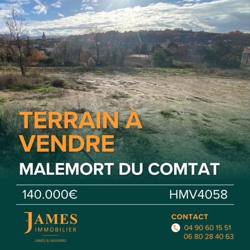 Terrain seul à Malemort-du-Comtat en Vaucluse (84) de 437 m² à vendre au prix de 140000€ - 1